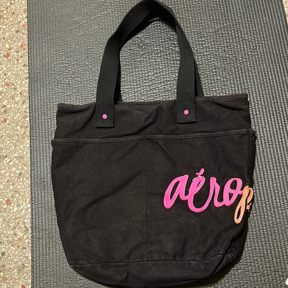 Aeropostale Stylish Black Tote Bag